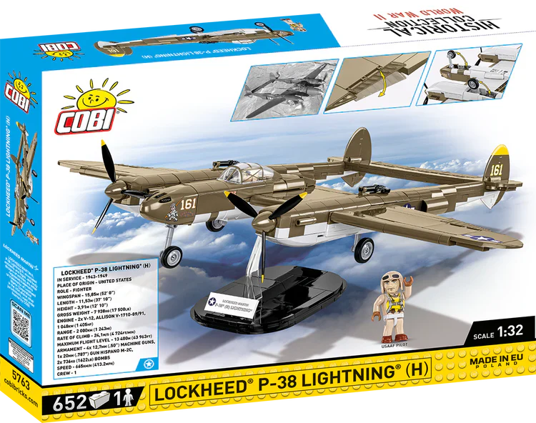 COBI Lockheed P-38 Lightning (H) Fighter : Set #5763 - Image 2