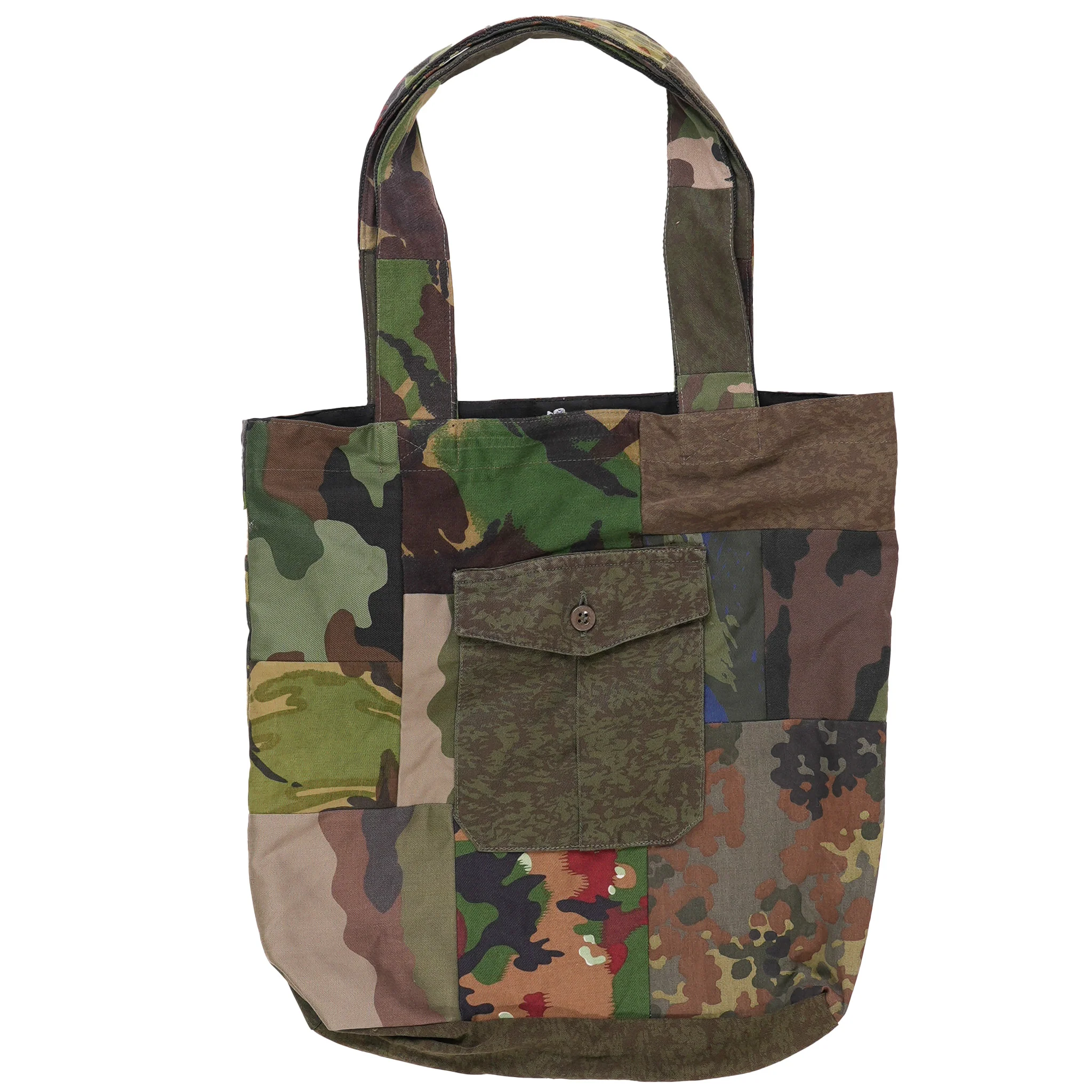 Handmade Patchwork Camo Tote Bag - Image 2