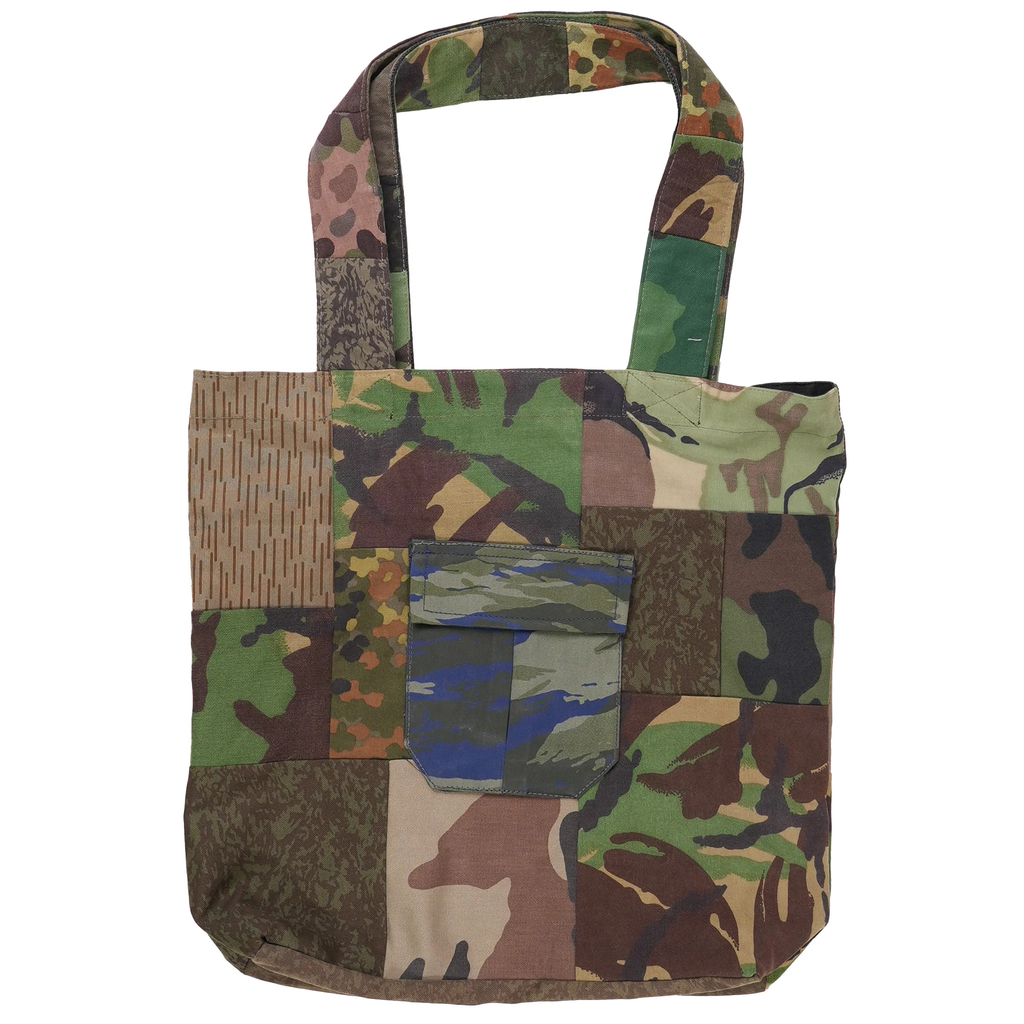 Handmade Patchwork Camo Tote Bag - Image 3