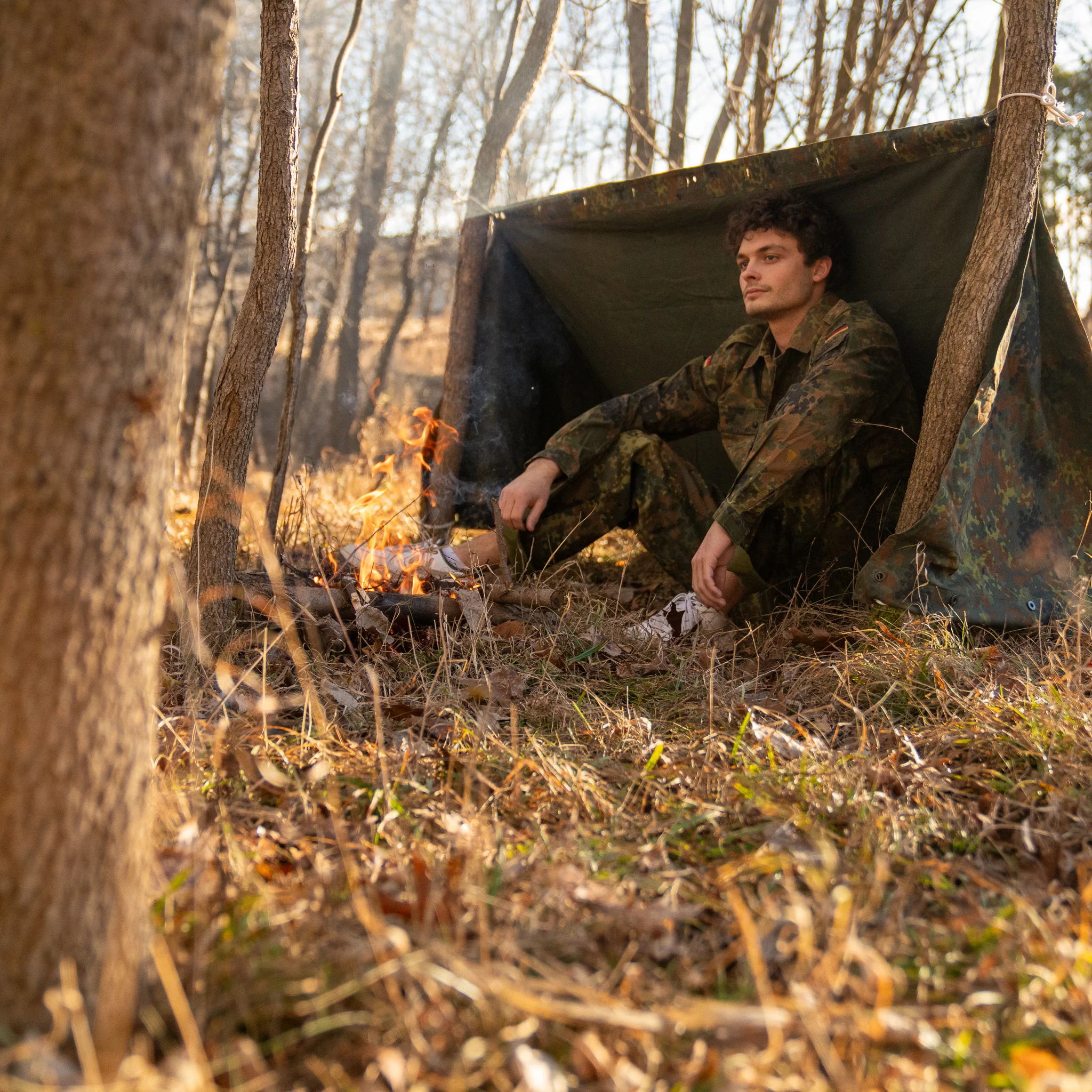 Issued German Flecktarn Shelter Half - Image 5