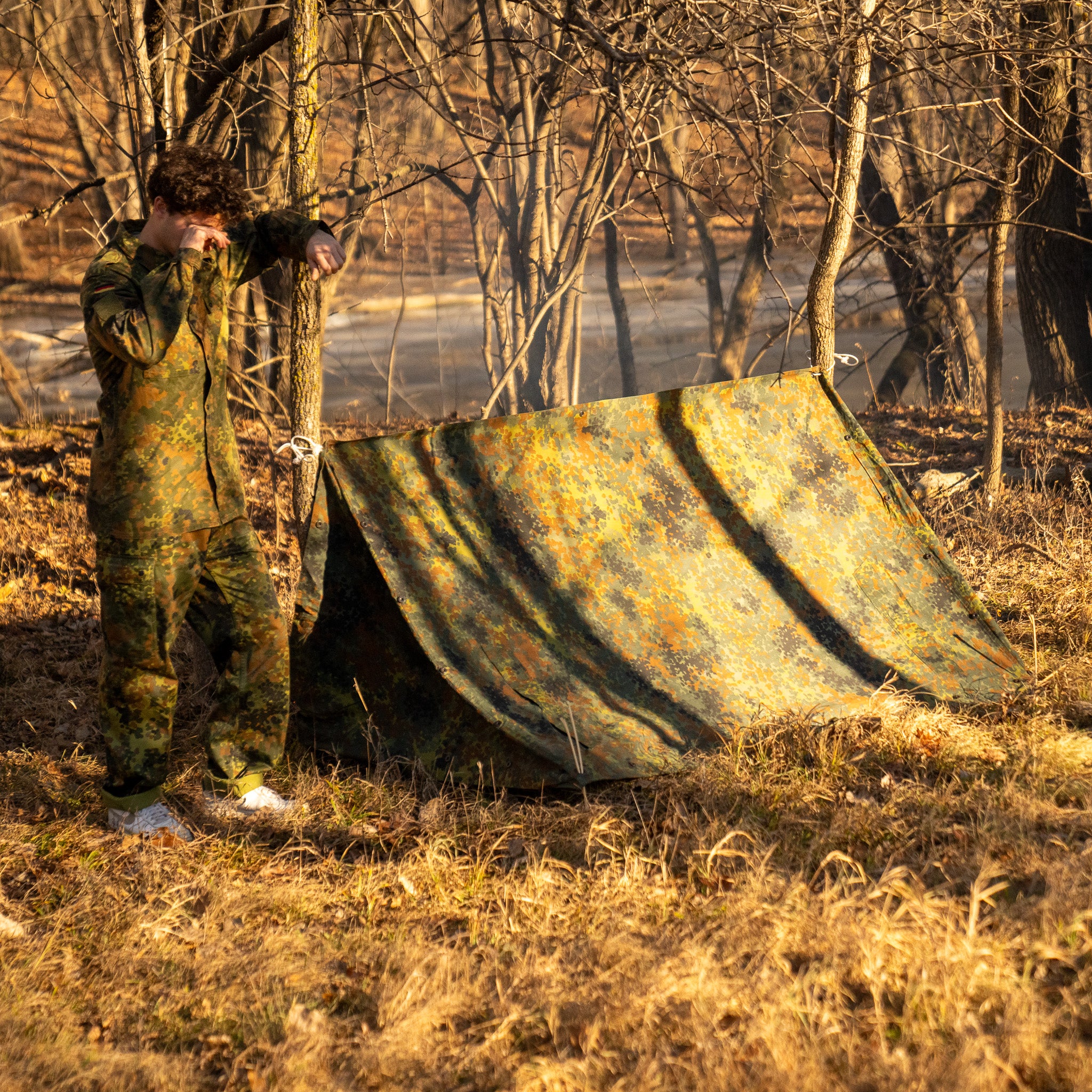 Issued German Flecktarn Shelter Half - Image 7
