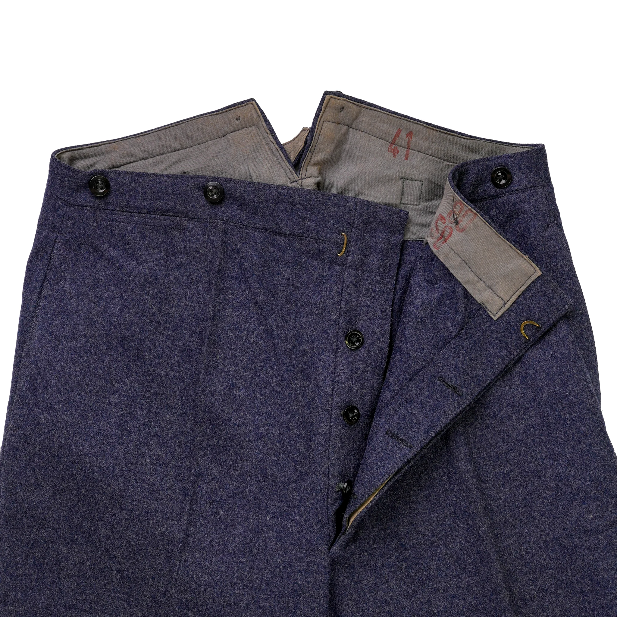 Issued Swiss Buckle-Back Wool Pants - Image 3