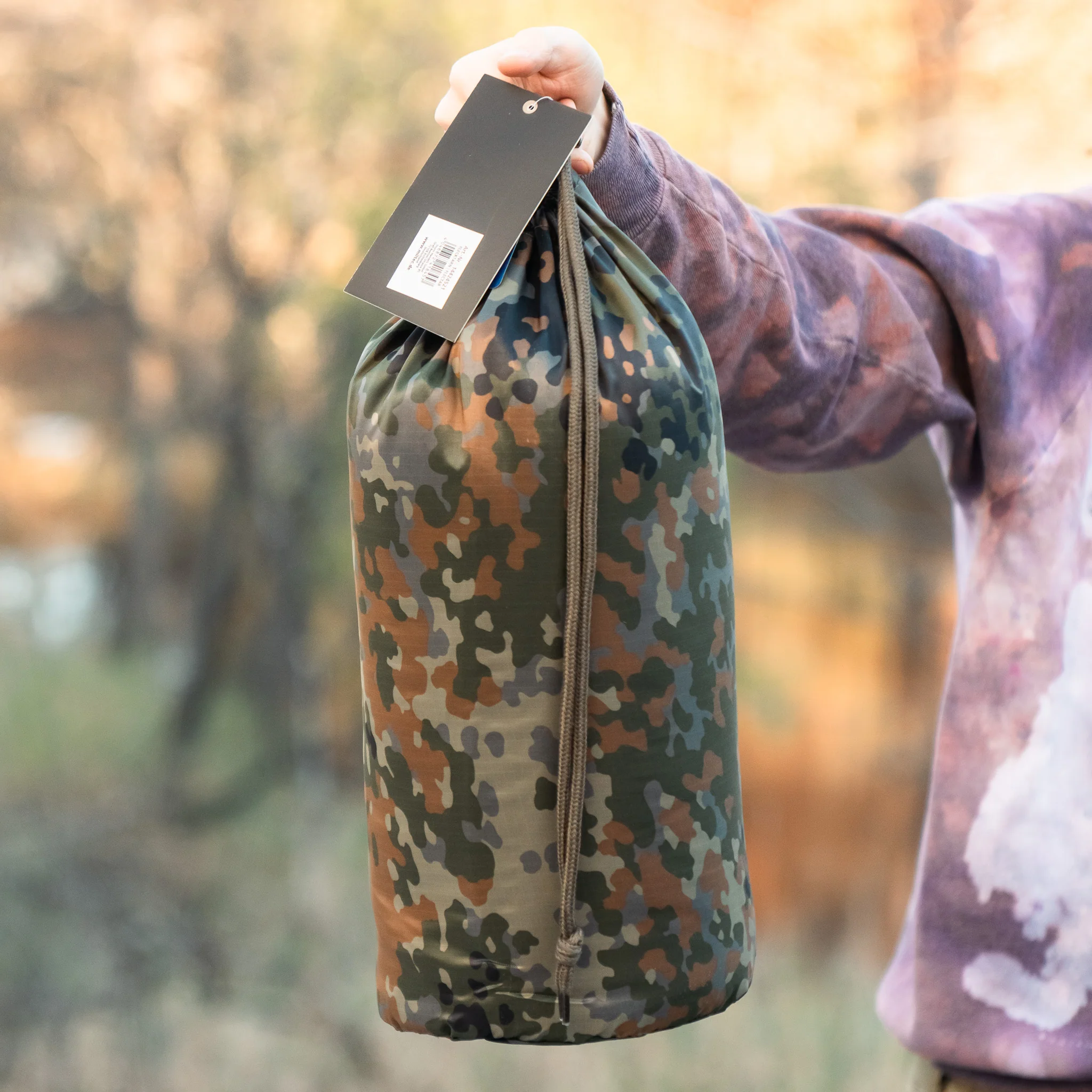 Mil-Tec Flecktarn Multi-Function Woobie/Poncho Liner w/Stuff Sack - Image 4