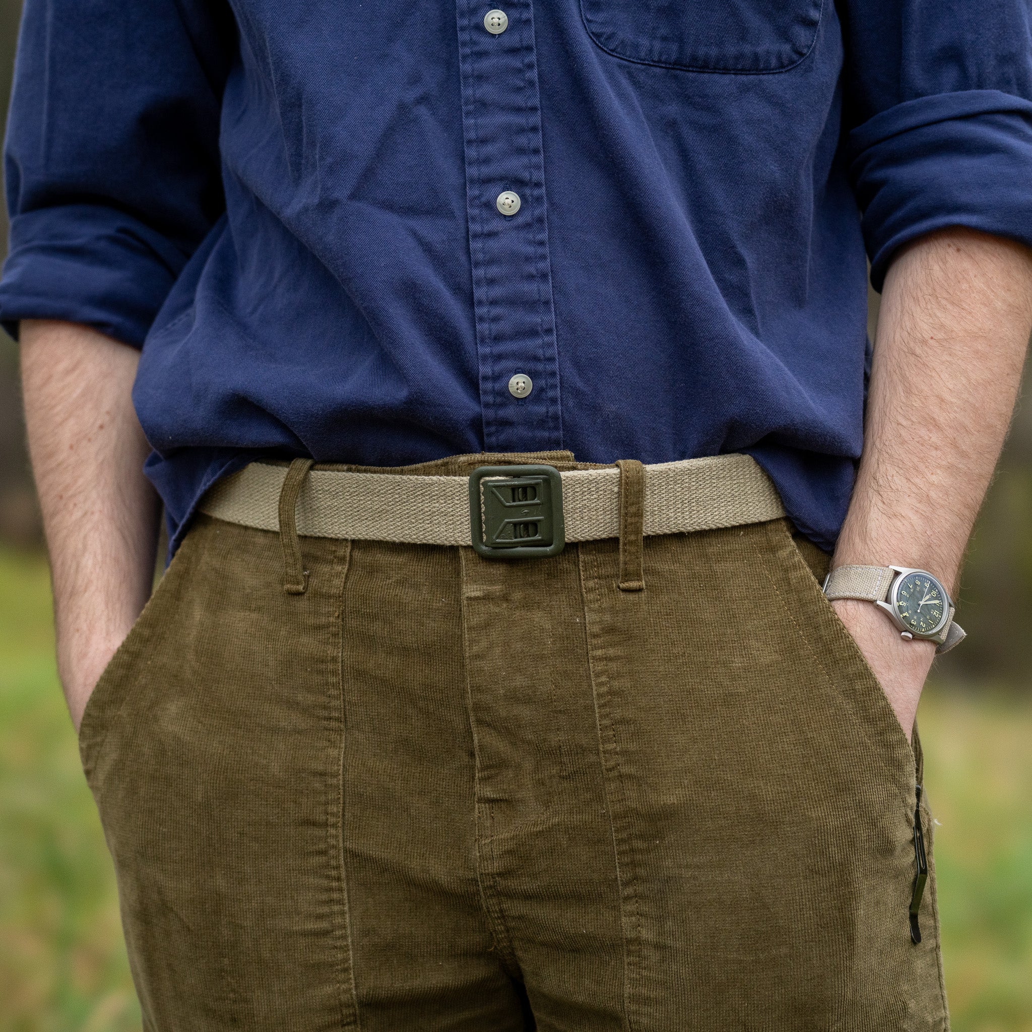Unissued French Khaki Trouser Belt - Image 5