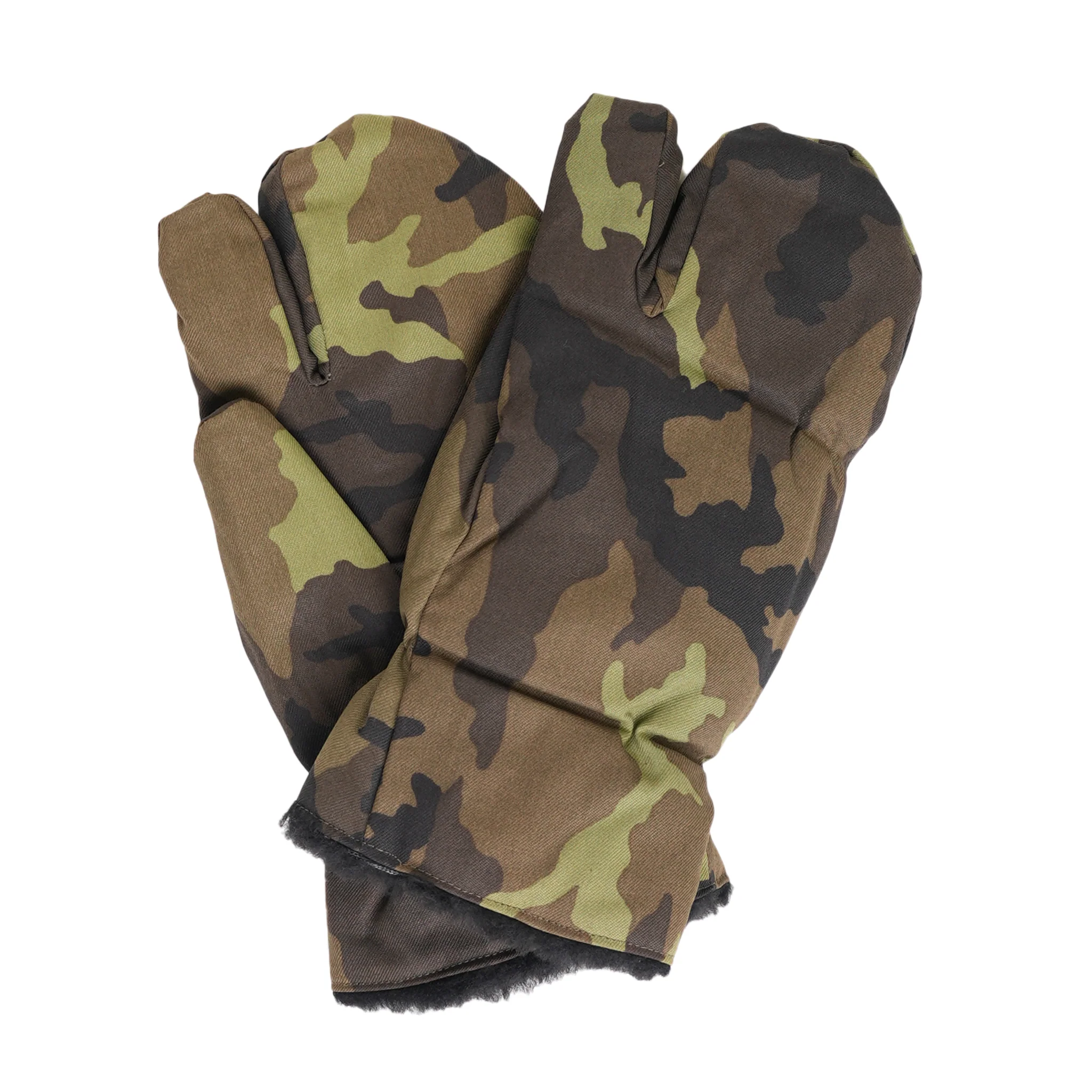 Issued Czech Vz. 95 Fleece Lined Trigger Finger Mittens - Image 3
